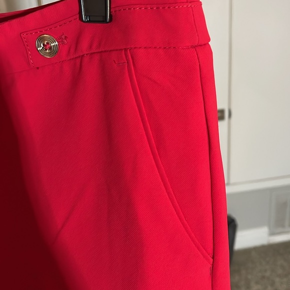 NWOT WHBM RED ANKLE PANT SZ 10R - Picture 4 of 8